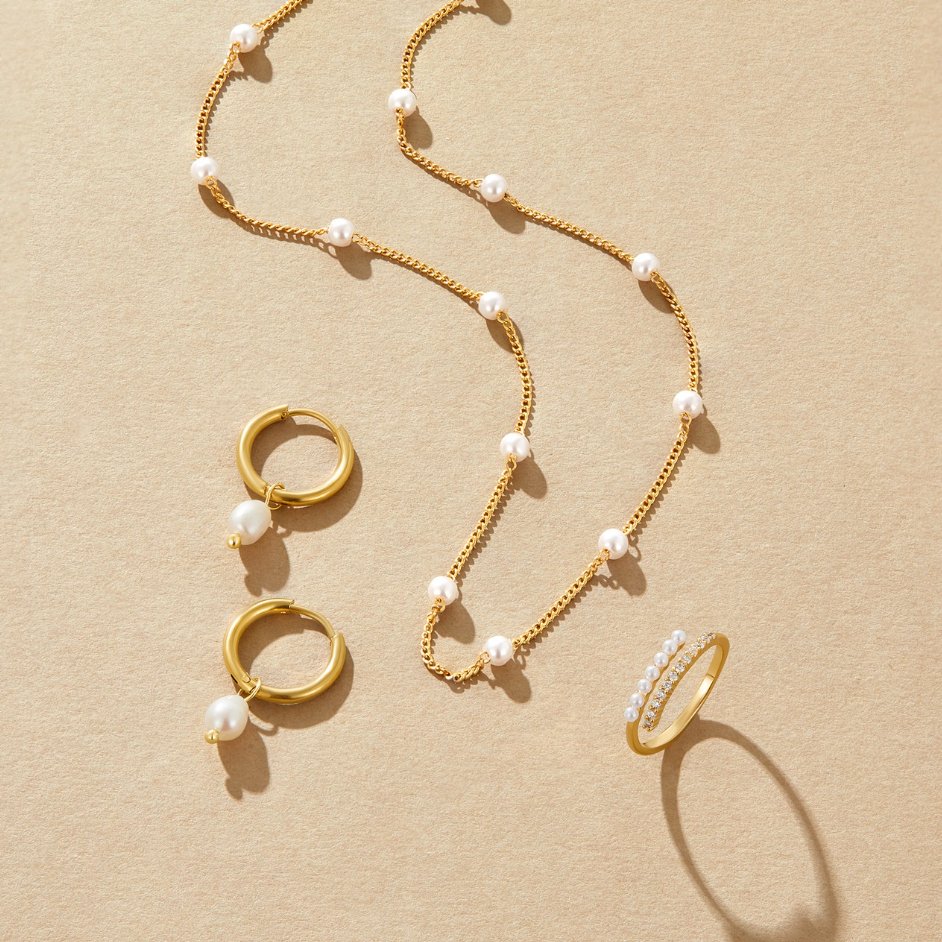 Nura Pearl 18K Guld Halskæde