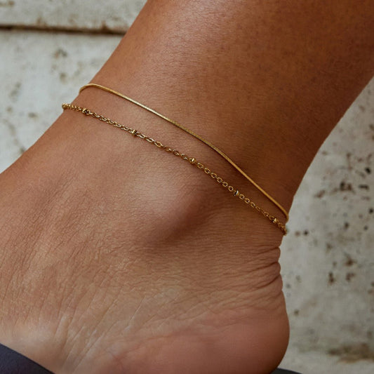 Pia Guld Lagd Anklet