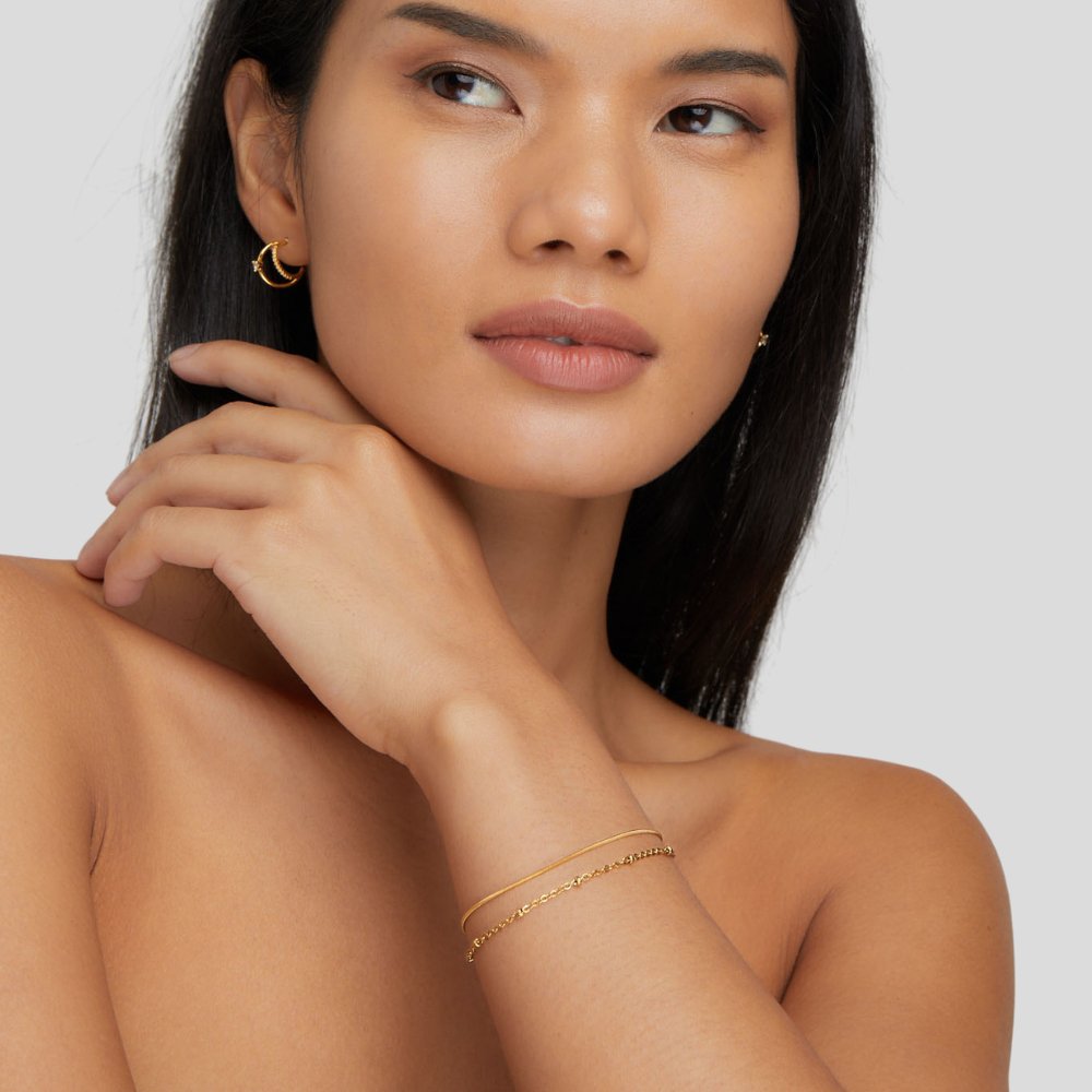 Pia Guld Lagdelt Armbånd