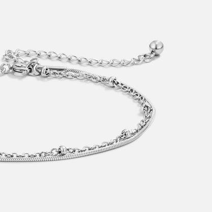 Pia Sølv Lagdelt Armbånd