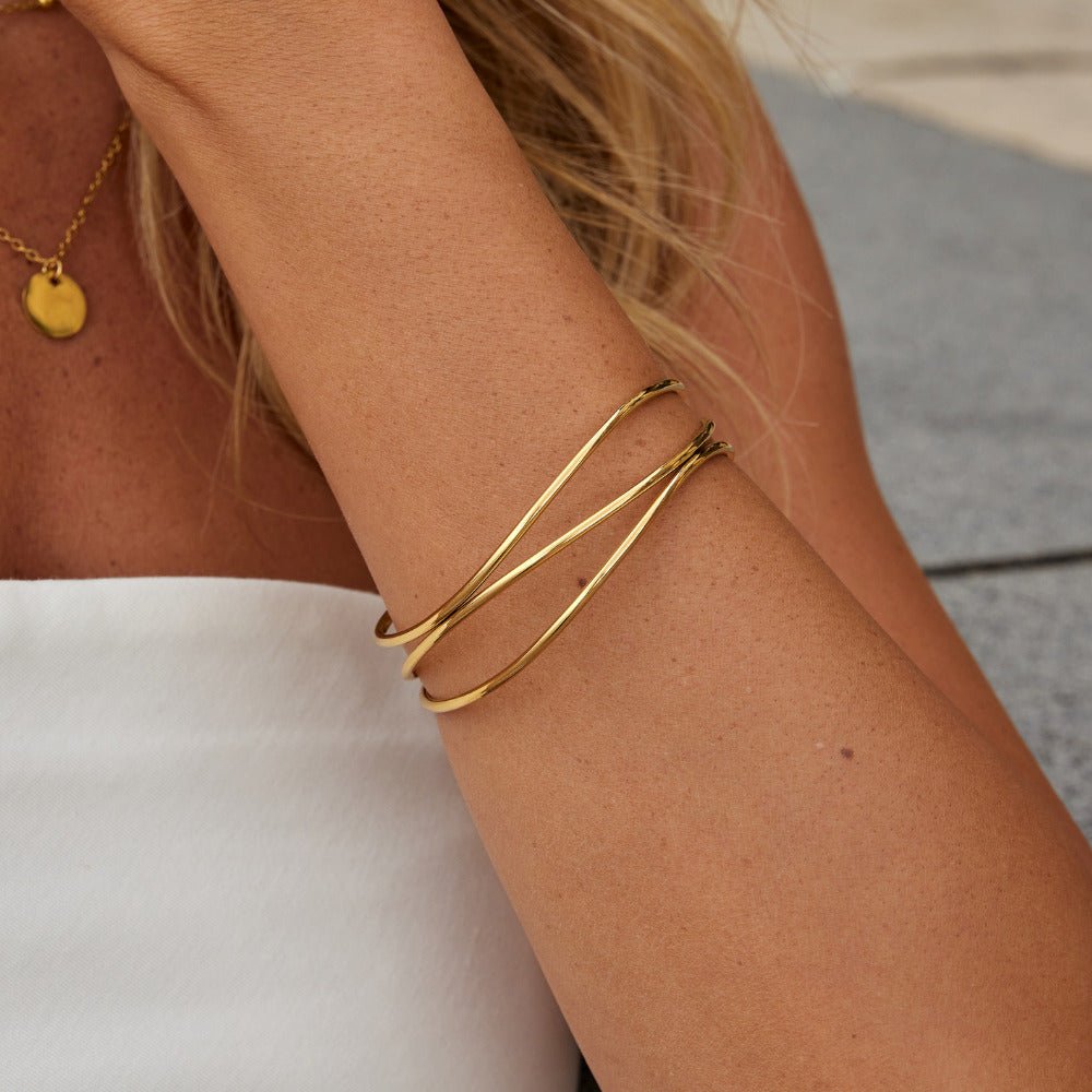 Sabrina Guld Lagdelt Armbånd
