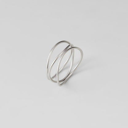 Sølv Uendelig Loop Ring