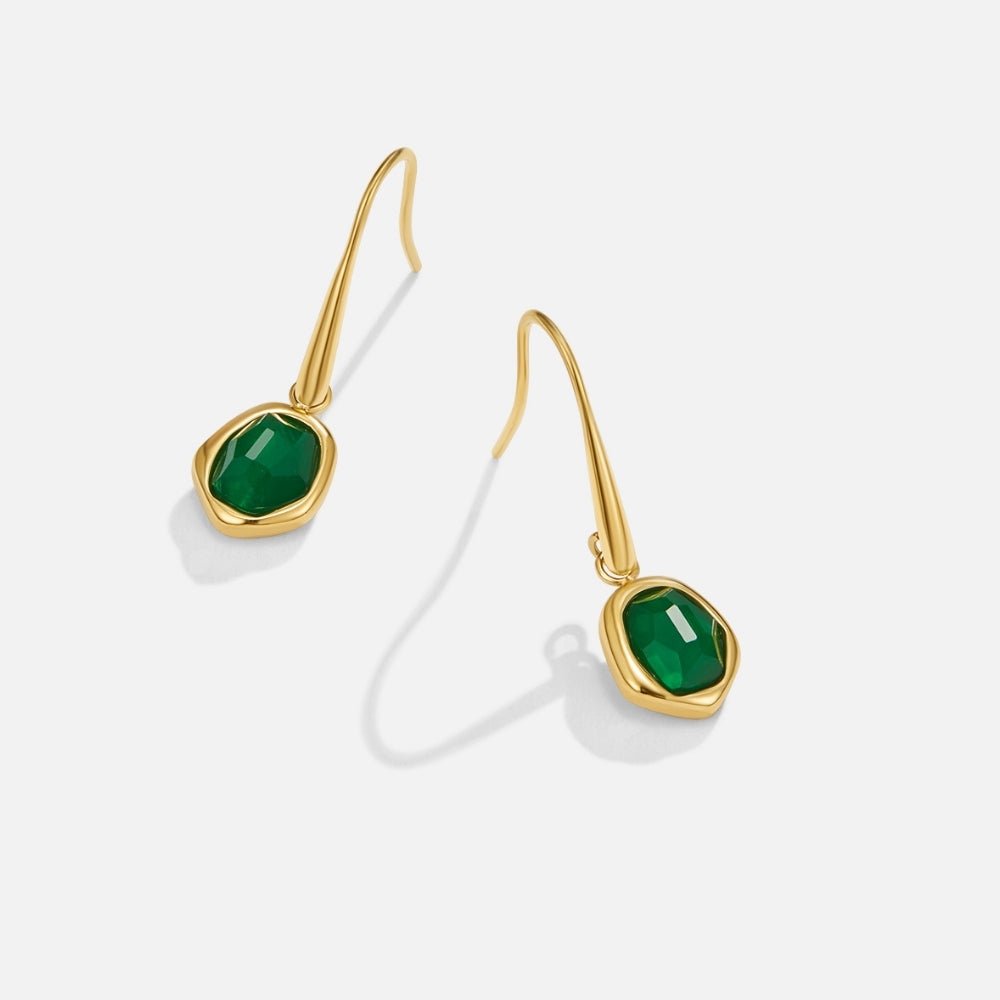 Vintage Emerald Drop Øreringe