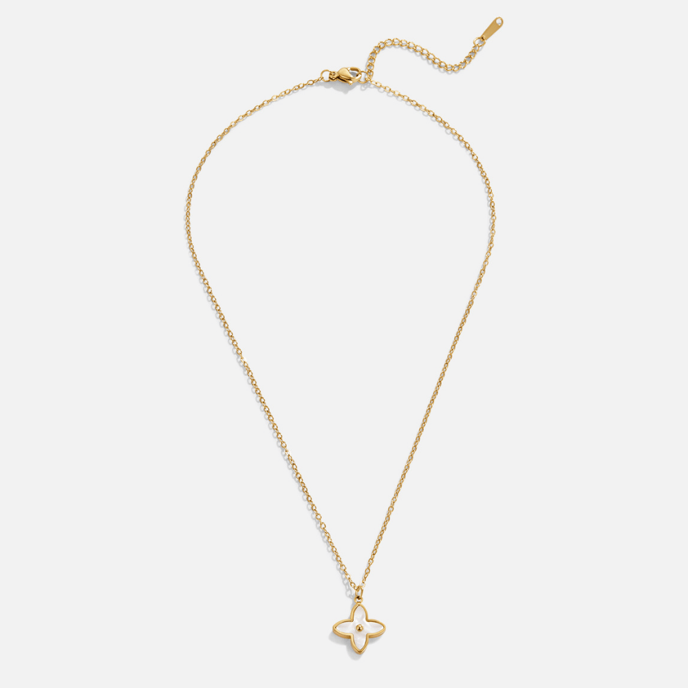 Hvid Blomst Petal Halskæde