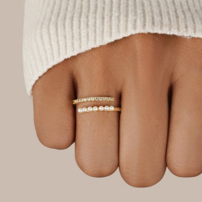 “Wrap Me” Perle & Krystal Ring