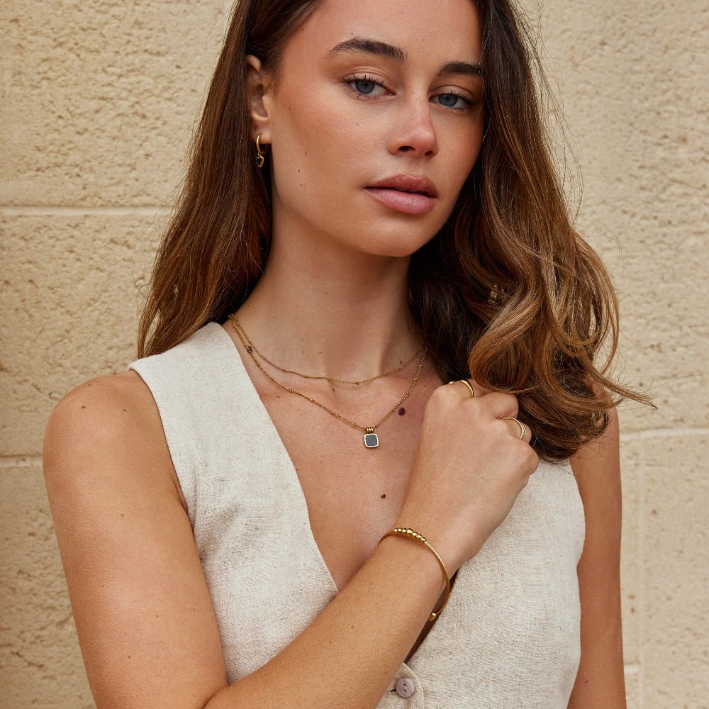 Yuri Gold Perle Bangle